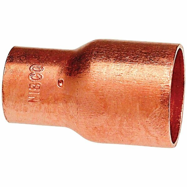 Nibco 1 In. x 3/4 In. Reducing Copper Coupling with Stop W00790D